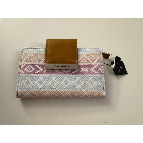 New Tahari Wallet Vegan Leather Aztec HG2 - Picture 1 of 3